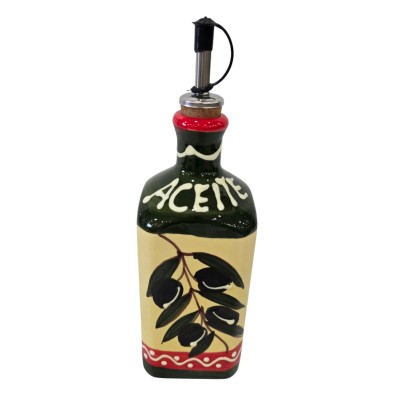 Aceitera cuadrada 500ML 7x24 (ancho x alto) - Verde y Rojo