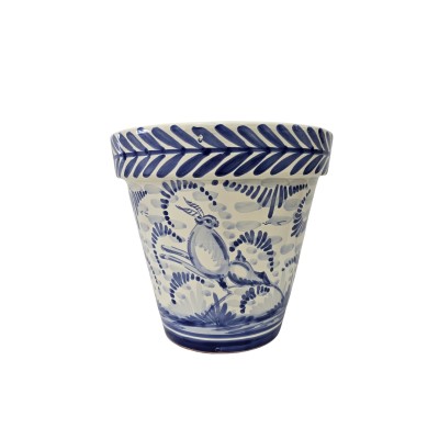 Maceta mano borde ancho Monteria 14.5x14.5cm (boca x alto)