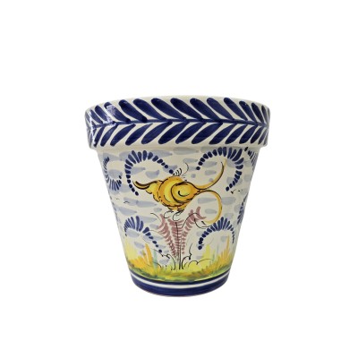 Maceta mano borde ancho Monteria 14.5x14.5cm (boca x alto)