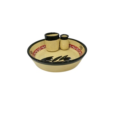 Aceitunero palillero 16x7cm (ancho x alto) - Olivas verde y rojo
