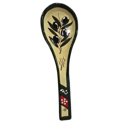 Posa cuchara 10x30 (ancho x alto) - Olivas verde y rojo