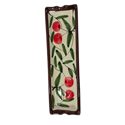 Posa cuchara rectangular 8x27.5 - Olivas verde y rojo