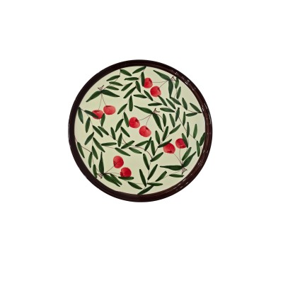 Plato pizza o frutero 33cm (ancho) - Cerezas