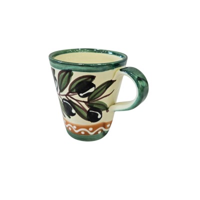 Taza con asa 10x11 (ancho x alto) - Olivas verde y marrón
