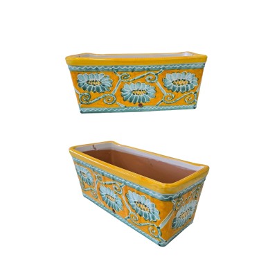 Jardinera rellena y cenefas 60x20x16cm