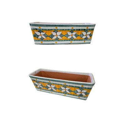 Jardinera rellena y cenefas 50x20x16cm