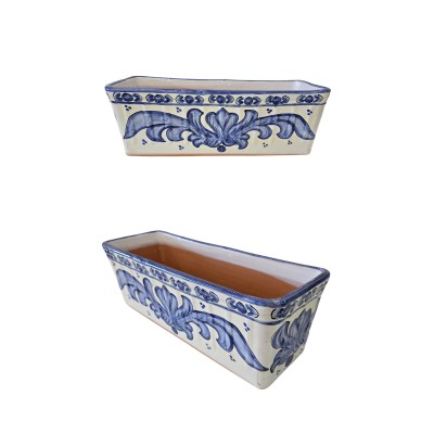 Jardinera rellena y cenefas 50x20x16cm