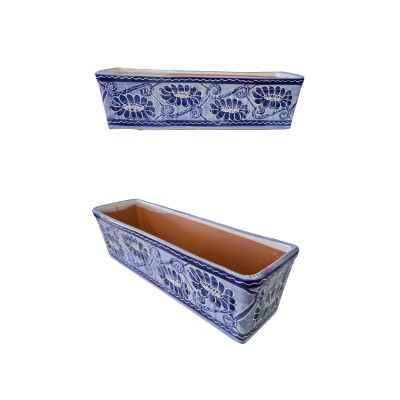 Jardinera rellena y cenefas 50x20x16cm