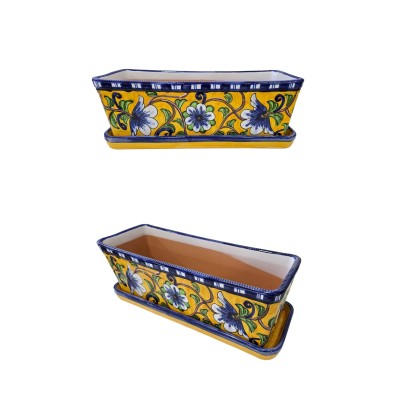 Jardinera especial rellena flores 50x20x16cm