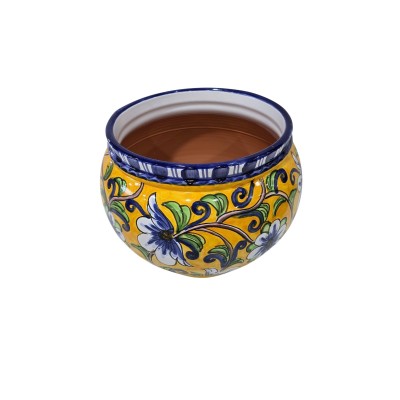 Maceta coco bola especial relleno flores 33x32cm (ancho x alto)