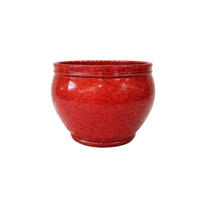 Maceta coco bola colores lisos 33x32cm (ancho x alto)