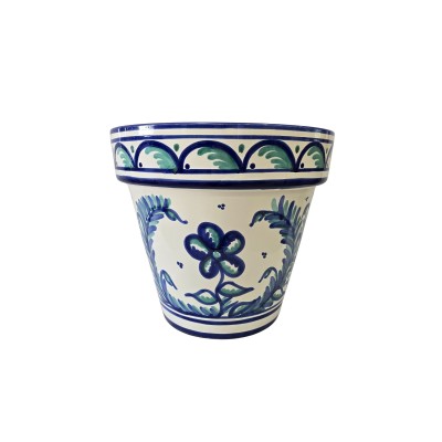 Maceta mano borde ancho Granaina 14.5x14.5cm (boca x alto)