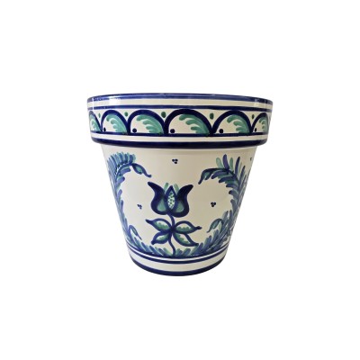 Maceta mano borde ancho Granaina 14.5x14.5cm (boca x alto)