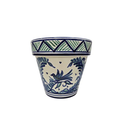 Maceta mano borde ancho Granaina 14.5x14.5cm (boca x alto)